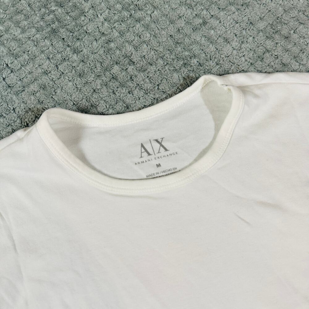 Armani Exchange Classic Basic White Short Sleeve … - image 3